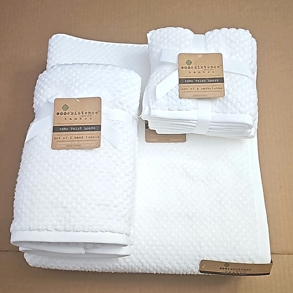 Ecoexistence Bamboo Bath 8pc Ecoexistence Bamboo Zero Twist Loops